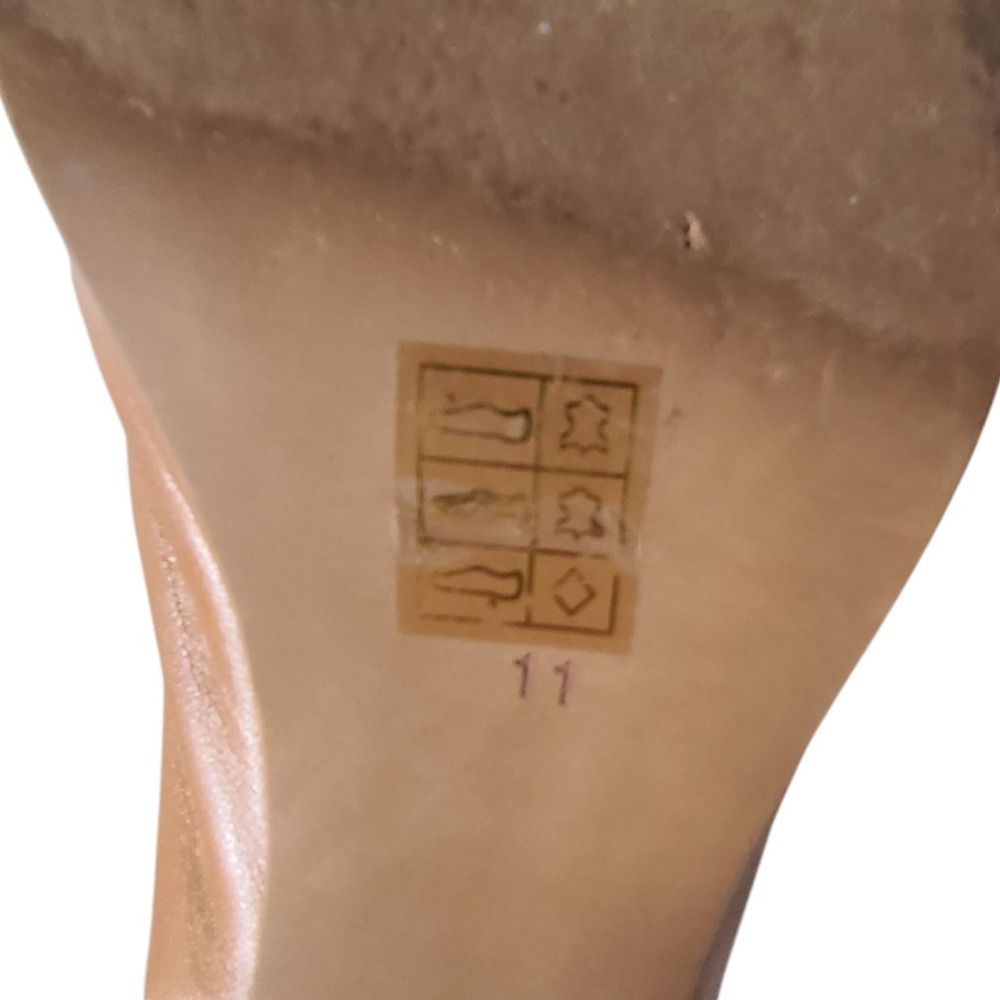 Jeffrey Campbell Extendo Platform Sling-back Block Heel Leather 11 Brown Sandals - Picture 12 of 12